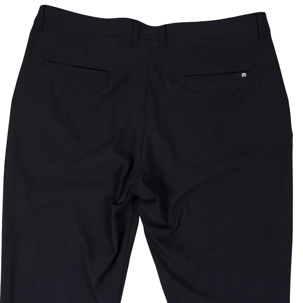 Travis Mathew Golf Pants Mens 38 Black Poly Spandex Performance Stretch